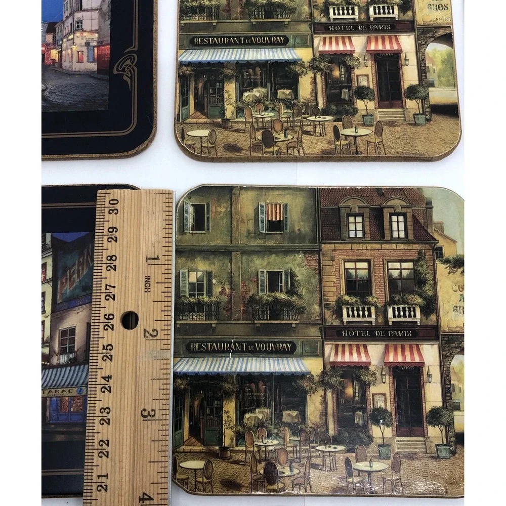 8 Vintage‎ French Landmarks Coasters Pimpernel Made In England